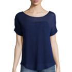 A.n.a Short-sleeve Split-back T-shirt- Petite