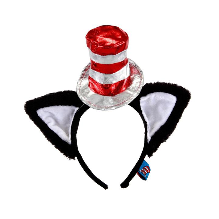 Cat In The Hat Deluxe Headband With Ears - One-size