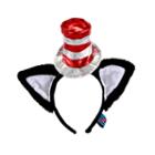 Cat In The Hat Deluxe Headband With Ears - One-size