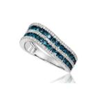 Limited Quantities Le Vian Grand Sample Sale 1 Ct. T.w. White And Color-enhanced Blue Diamond Ring