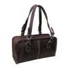 Amerileather Classy Belt Stitched Leather Satchel