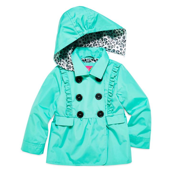 Ruffle Trench Raincoat