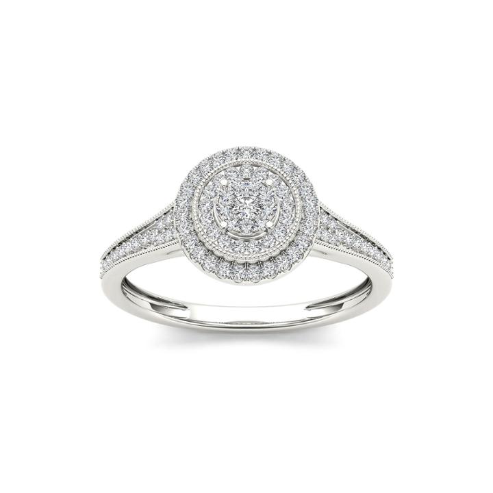 1/3 Ct. T.w. Diamond 10k White Gold Engagement Ring