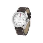 Swiss Military By Charmex Pilot Mens Brown Strap Watch-78333 11 C