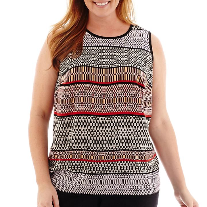 Liz Claiborne Piped Tank Top
