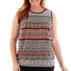 Liz Claiborne Piped Tank Top
