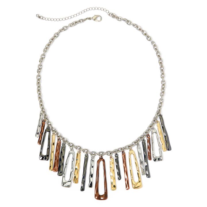 Bold Elements&trade; Hammered Charm Necklace