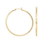 Diamond-cut 2 Skinny Hoop Earrings