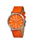Simplify Unisex The 400 Orange Leather-band Watch With Day & Date Sim0407