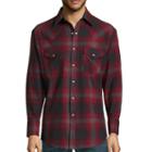 Ely Cattleman Long-sleeve Brawny Flannel Snap-front Western Shirt