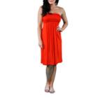 24/7 Comfort Apparel Strapless Empire Waist Dress