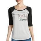 Star Scene Raglan Half-sleeve Screen Print Graphic Baseball T-shirt