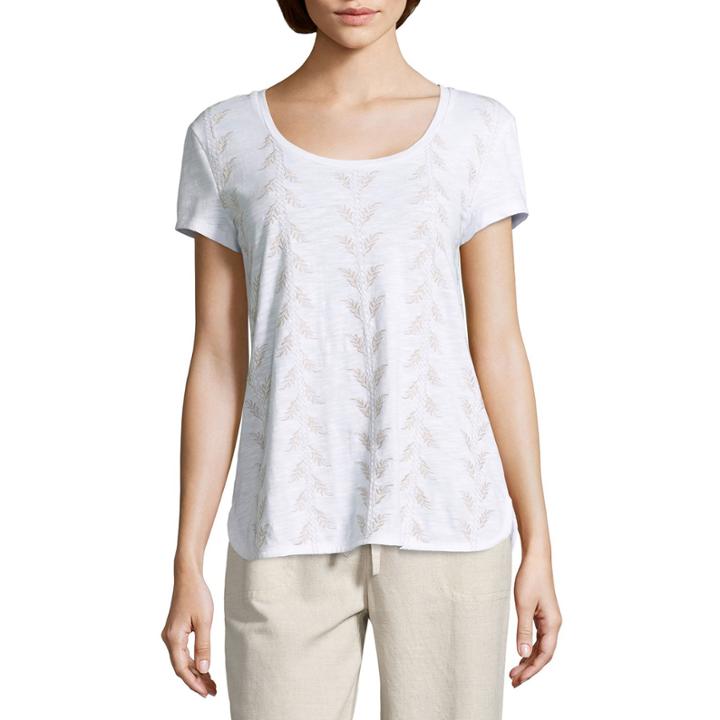 Liz Claiborne Short Sleeve Round Neck T-shirt-womens