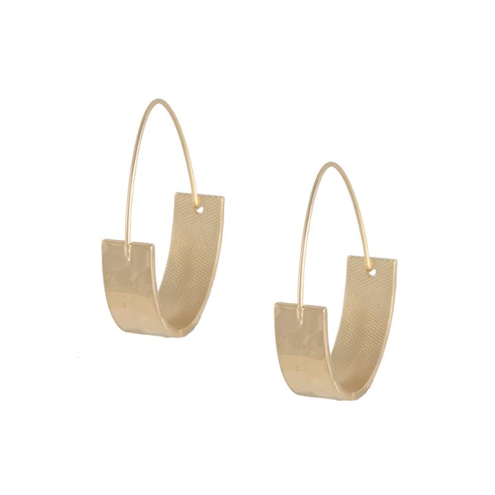 A.n.a Gold-tone Flat Bottom Hoop Earrings