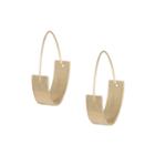 A.n.a Gold-tone Flat Bottom Hoop Earrings