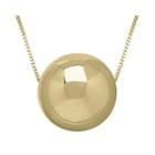 14k Yellow Gold Polished Bead Necklace