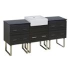 69.25-in. W 18-in. D Modern Plywood-melamine Vanity Base Set Only In Dawn Grey