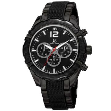 Joshua & Sons Mens Black Strap Watch-j-98bk