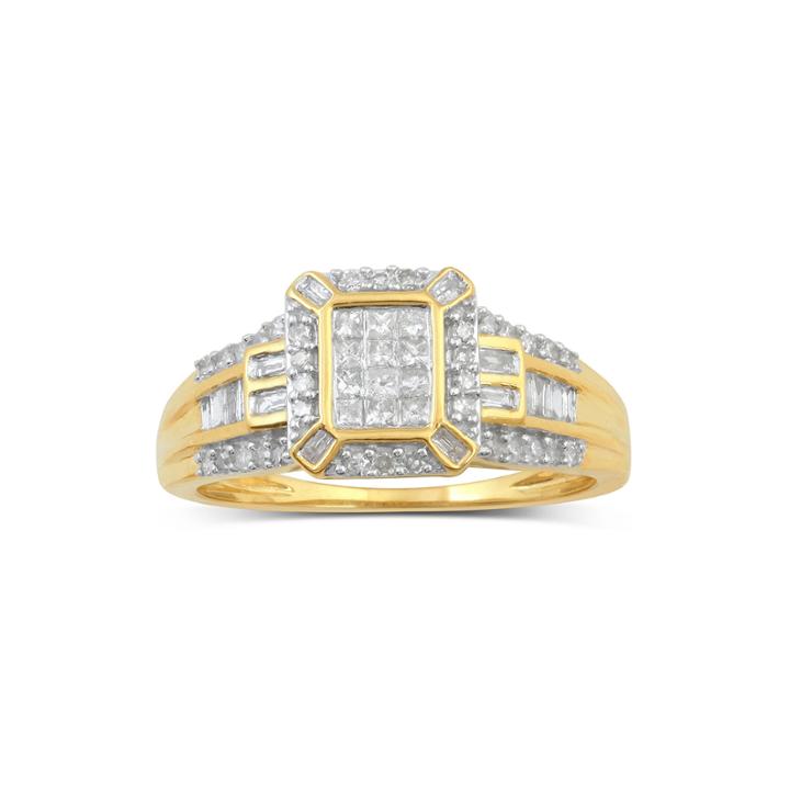 1/2 Ct. T.w. Diamond 10k Yellow Gold Bridal Ring