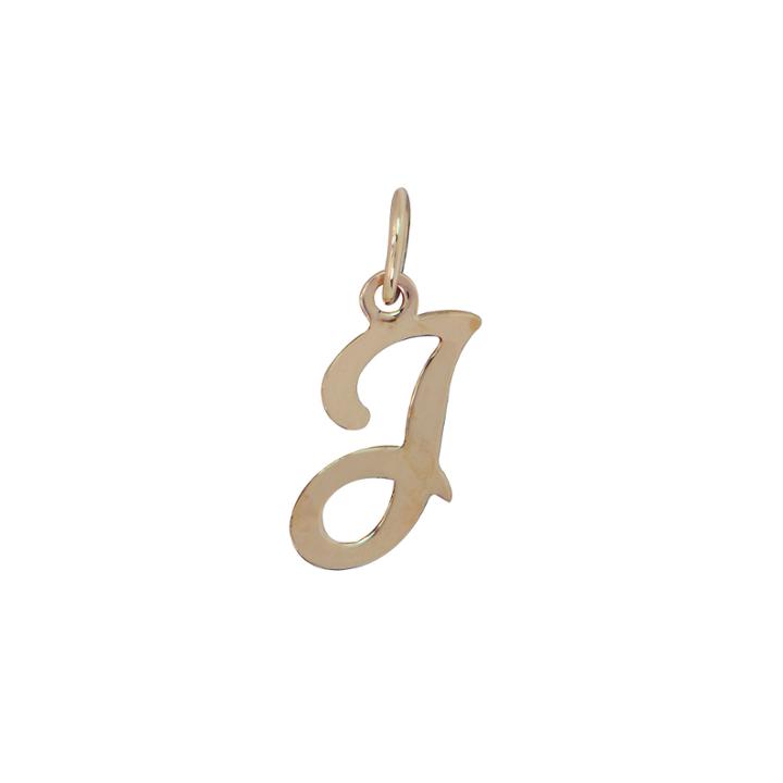 Personalized 14k Yellow Gold Initial I Pendant Necklace