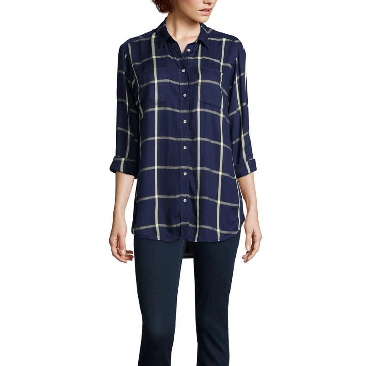 Stylus&trade; Long-sleeve Oversized Tunic - Petites