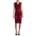 Weslee Rose Short Sleeve Flocked Dress