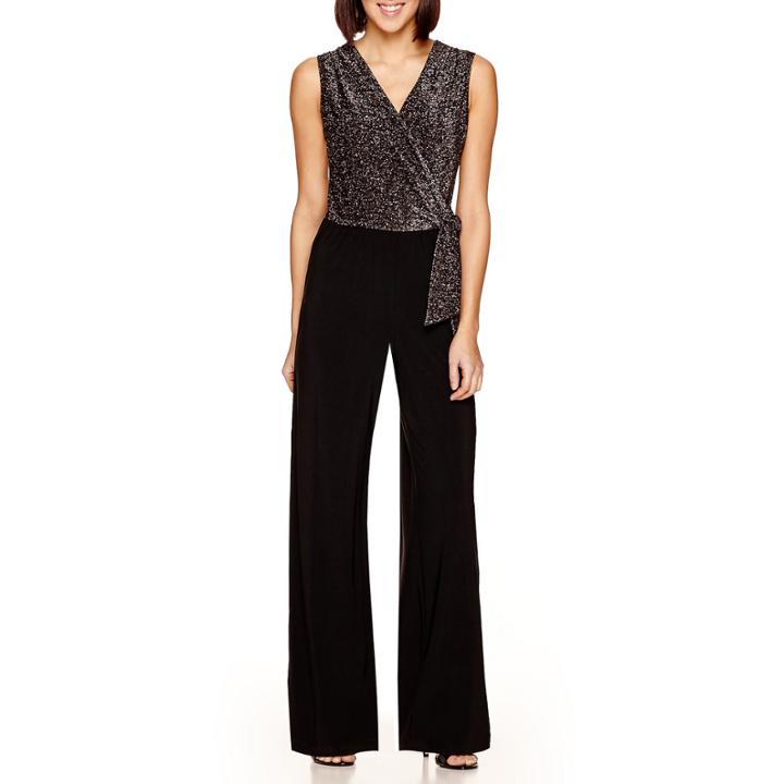 Tiana B. Sleeveless Side Tie Knit Jumpsuit - Petite