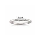 Womens 1/4 Ct. T.w. Princess White Diamond 14k Gold Engagement Ring