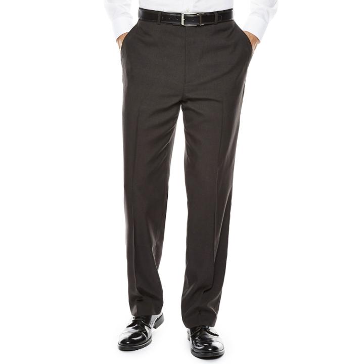 Stafford Textured Stripe Flat-front Dress Pants - Classic Fit