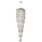 Prism Collection 21 Light 6-tier Chrome Finish Andclear Crystal Cascading Square Chandelier