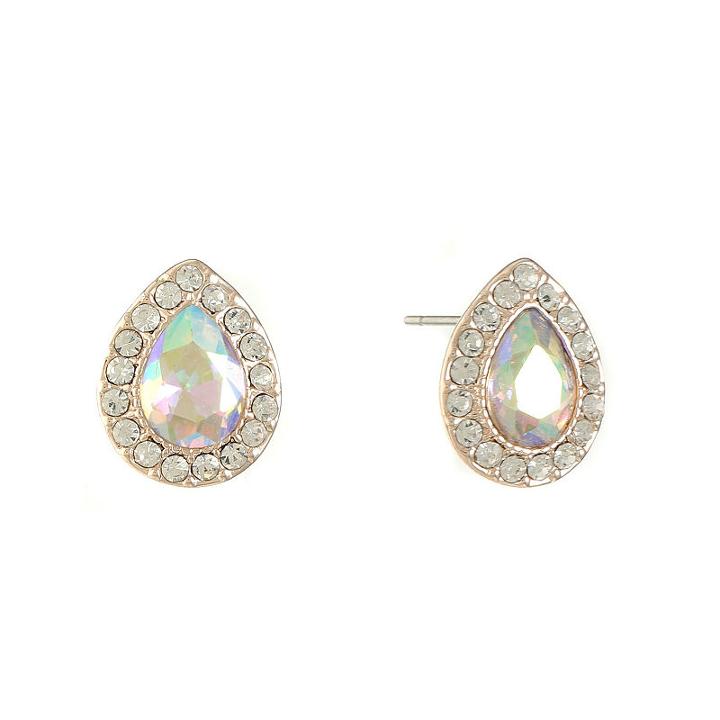 Monet Jewelry White 14.7mm Round Stud Earrings