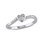 Womens Diamond Accent Genuine White Diamond Accent Sterling Silver Cocktail Ring
