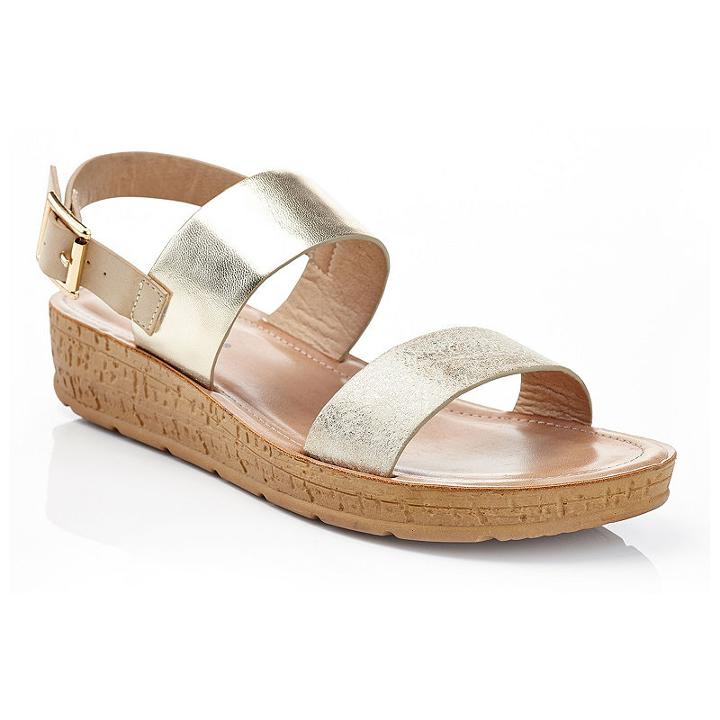 Henry Ferrera Comfort-36/gold Womens Flat Sandals