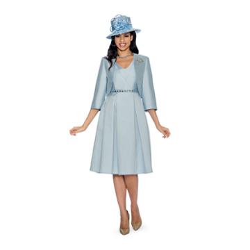 Giovanna Collection Women's Silk Wool A-line 2-piece Bolero Jacket + Dress
