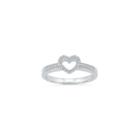 Womens White Diamond 10k Gold Delicate Ring
