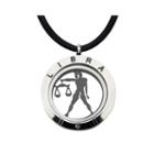Libra Zodiac Reversible Stainless Steel Locket Pendant Necklace