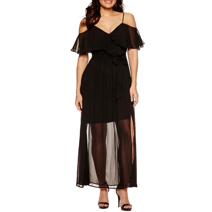 Bisou Bisou Cold Shoulder Maxi Dress