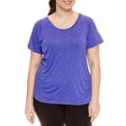 Spalding Short Sleeve Scoop Neck T-shirt-womens Plus