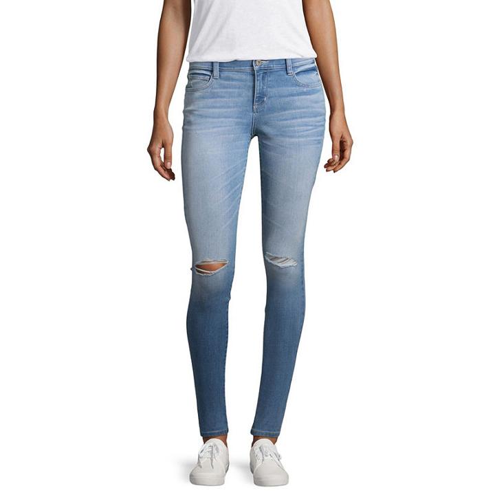 Arizona Skinny Fit Ripped Jeggings-juniors