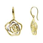 Sechic 14k Gold Flower Drop Earrings