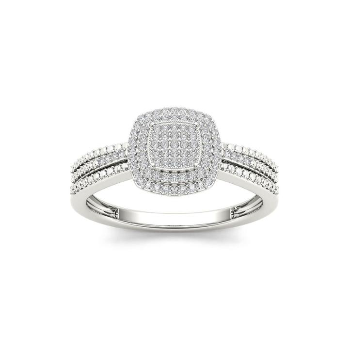 1/5 Ct. T.w. Diamond 10k White Gold Engagement Ring