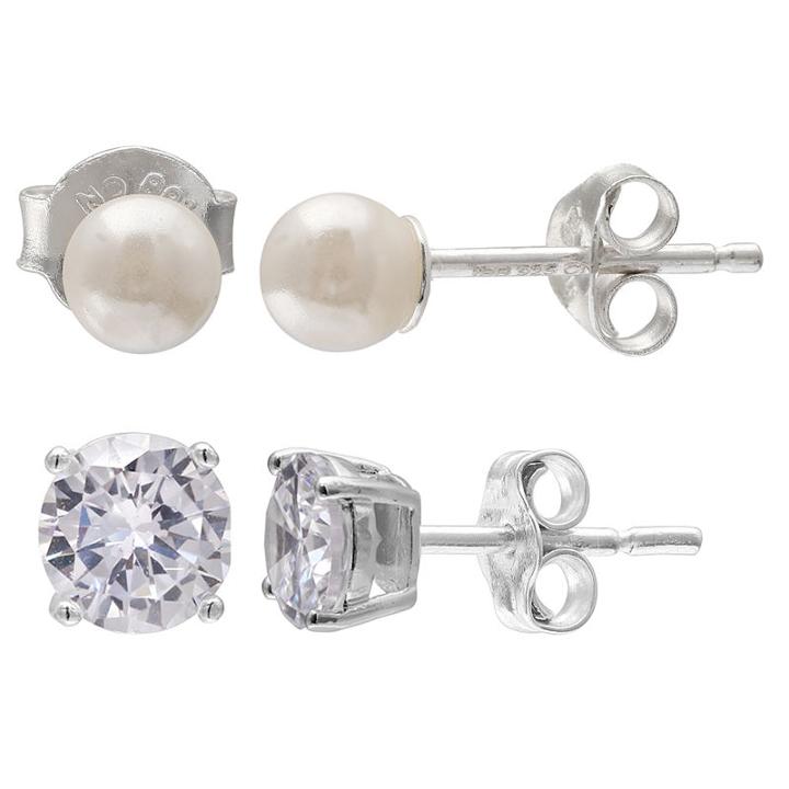 Silver Treasures 2-pc. Earring Sets