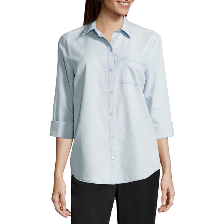 A.n.a Long Sleeve Button-front Shirt