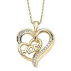 1/10 Ct. T.w. Diamond Mom Hearts Pendant Necklace