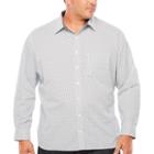 Van Heusen Long Sleeve Never Tuck Button-front Shirt-big And Tall