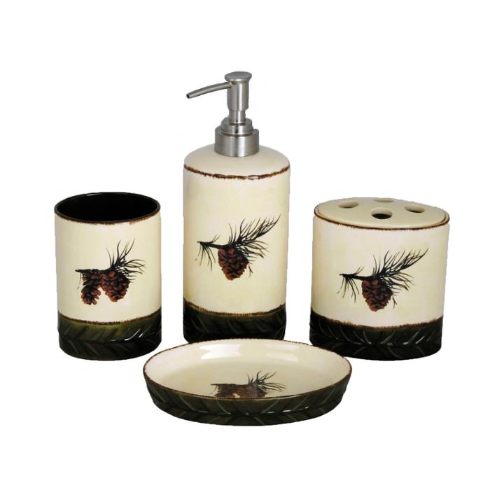 Hiend Accents Pinecone 4-pc. Bath Accessory Set