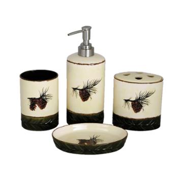 Hiend Accents Pinecone 4-pc. Bath Accessory Set