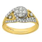 Eterno Amor Womens 5/8 Ct. T.w. Genuine White Diamond 14k Gold Bridal Set