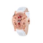 Disney Minnie Mouse Mens White Strap Watch-w001857