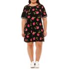 R & K Originals Elbow Sleeve Floral Shift Dress-plus